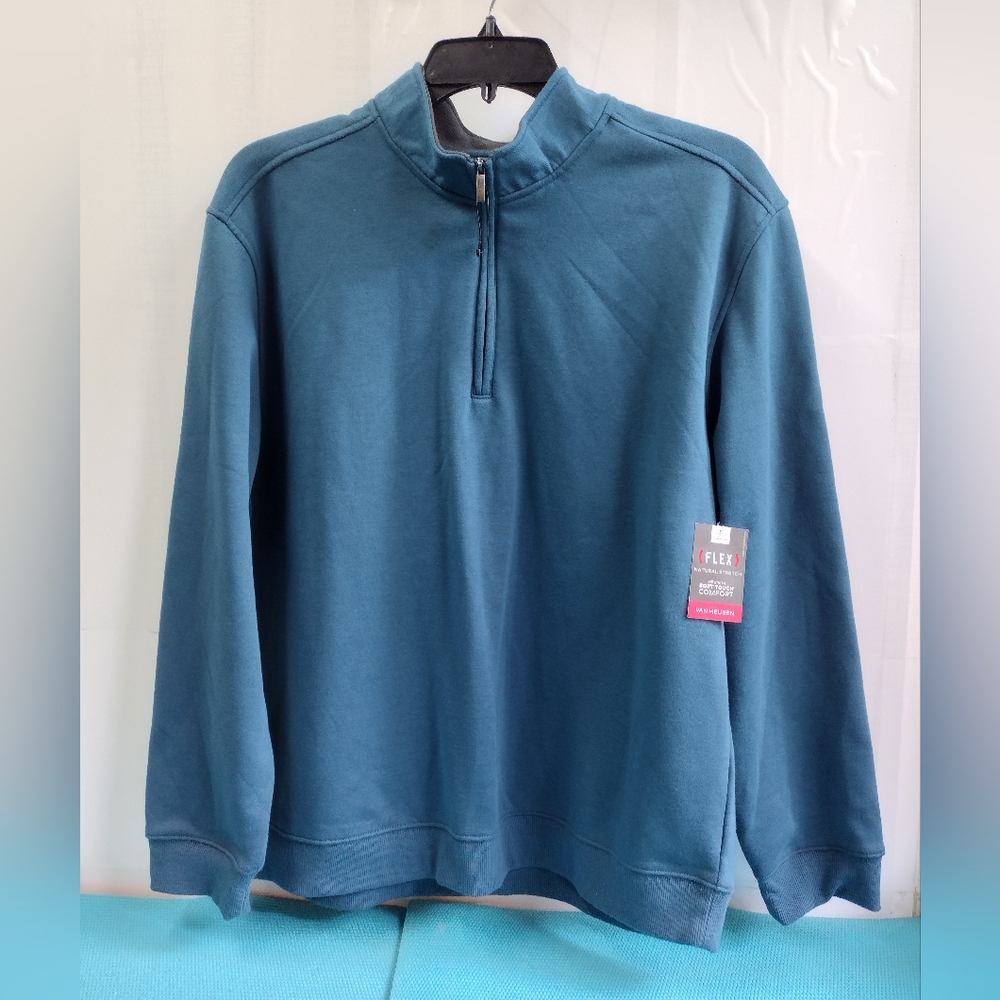 Van Heusen Men's Classic Flex Fleece 1/4 Zip Long Sleeve Pullover Sweater XXL